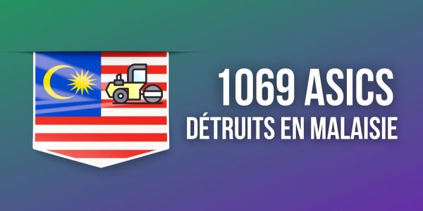 1069 unités de minage ASICs détruites par la police malaisienne