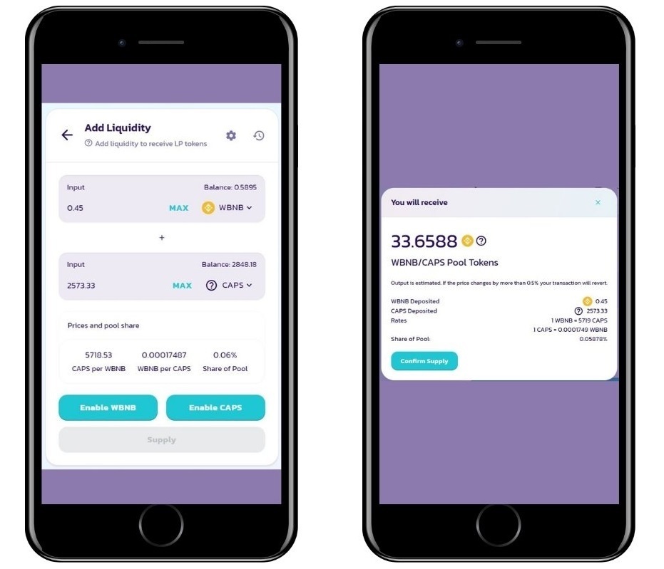 MockUp Ternoa PancakeSwap