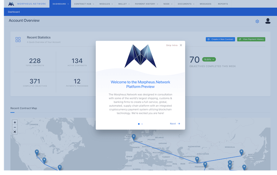 Dashboard Morpheus Network