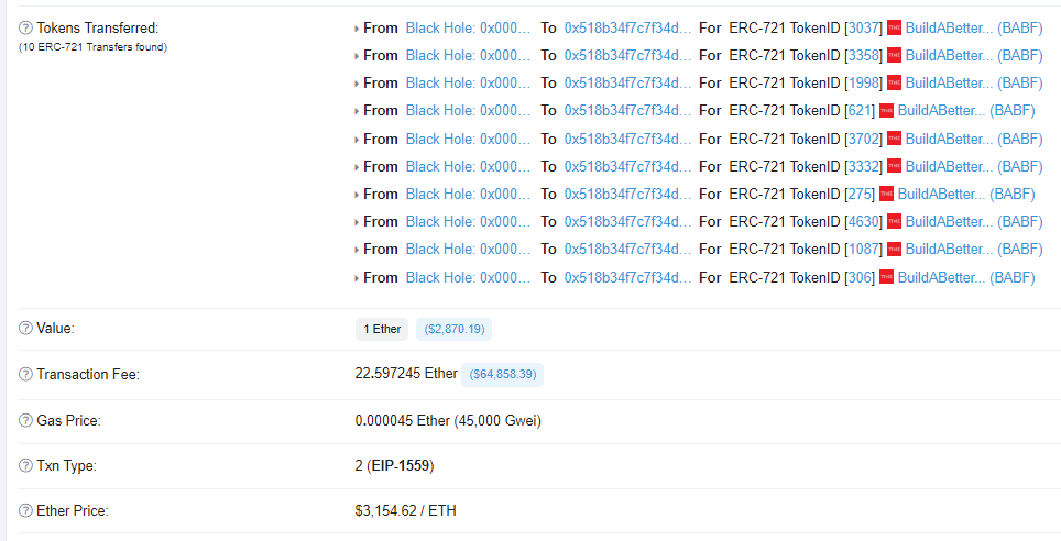 Transaction Etherscan