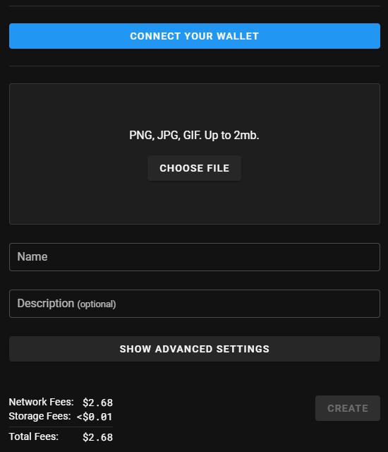 NFT Creator Sonar Watch