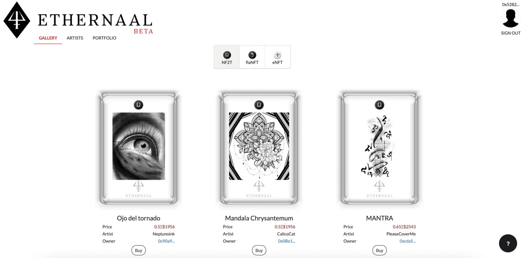Marketplace Ethernaal