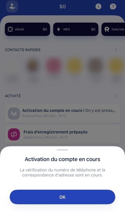 Activation compte Maiar