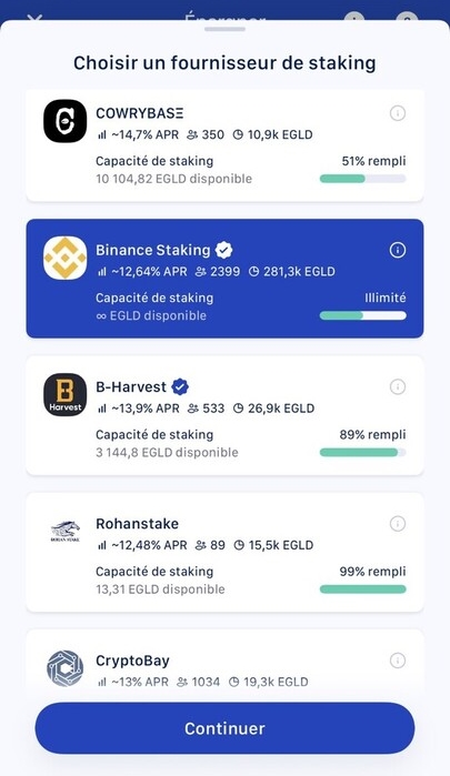 Fournisseur Staking Maiar