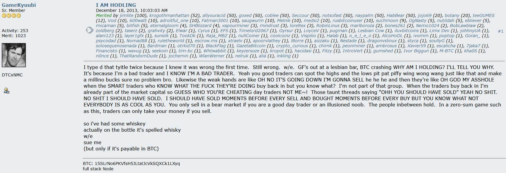 HODL Bitcointalk HODL Bitcointalk