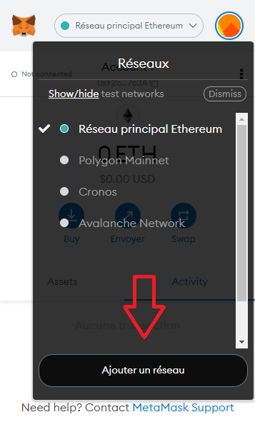 MetaMask ajout réseau MetaMask ajout réseau