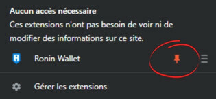 Ronin extension épingle
