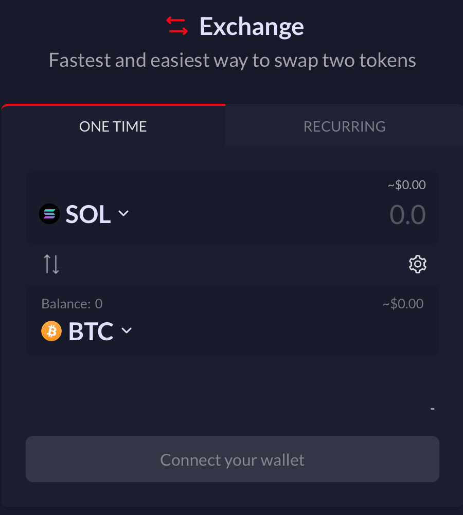 Aperçu d'un échange sur MeanFi