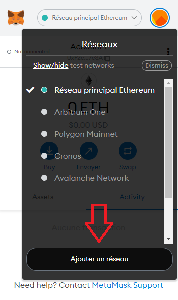 ajout reseau metamask ajout reseau metamask