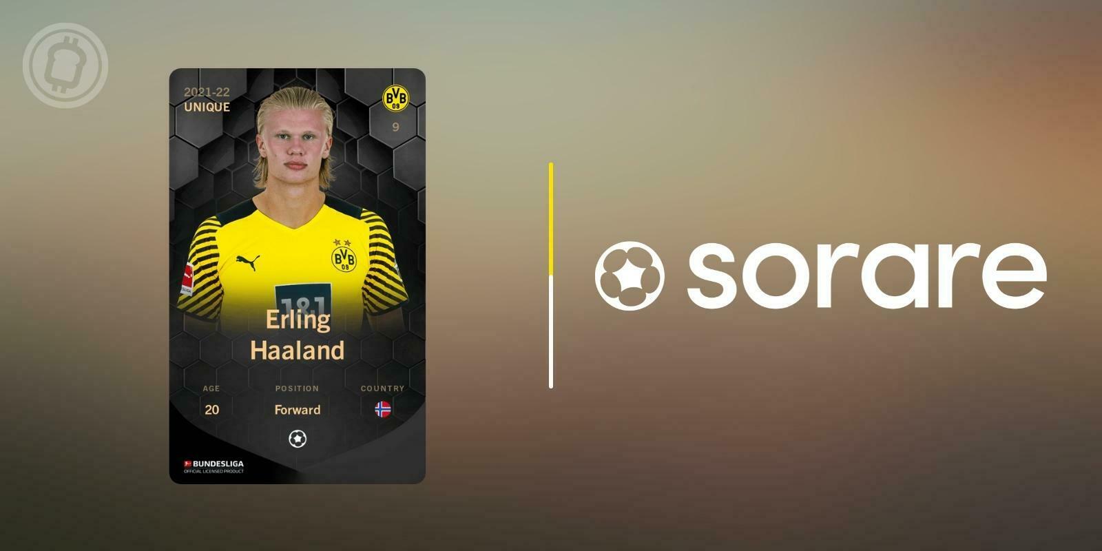 Sorare : un NFT unique d'Erling Haaland vendu à plus de 680 000 dollars