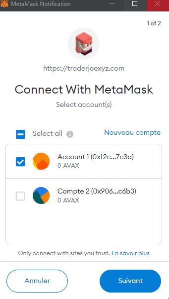 MetaMask TraderJoe MetaMask TraderJoe