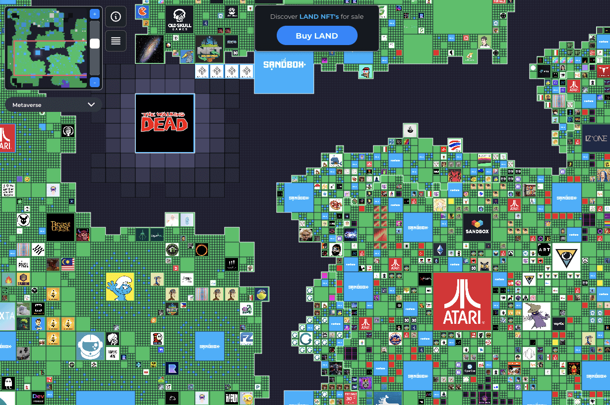Carte du monde The Sandbox District