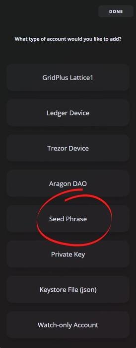 Choix wallet Choix wallet