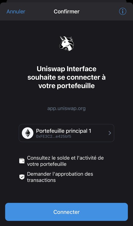 uniswap connexion uniswap connexion