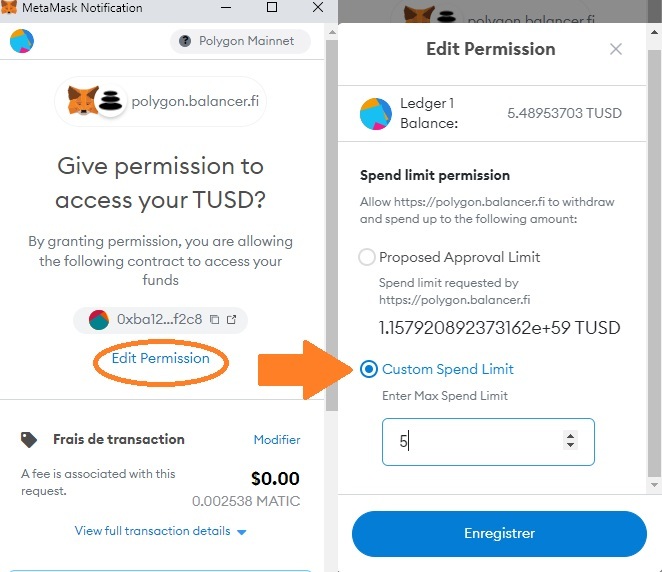 Permission limitée Permission limitée
