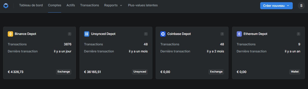 Comptes Blockpit Comptes Blockpit