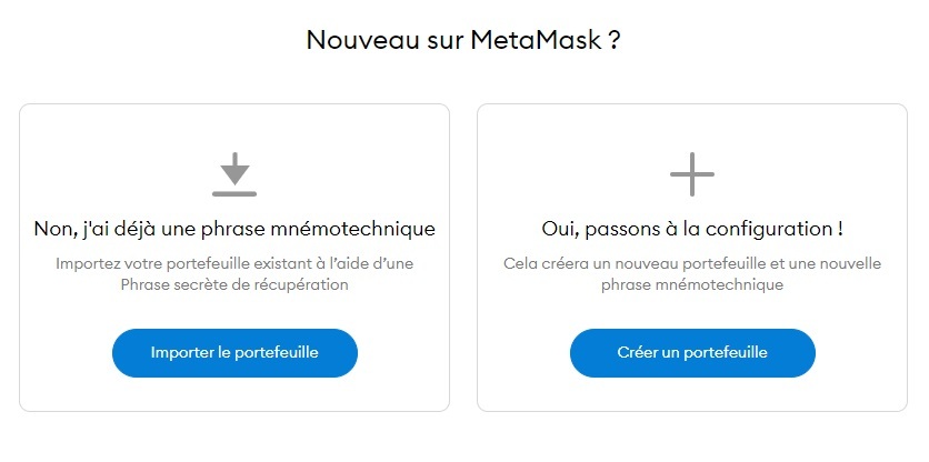 Créer portefeuille