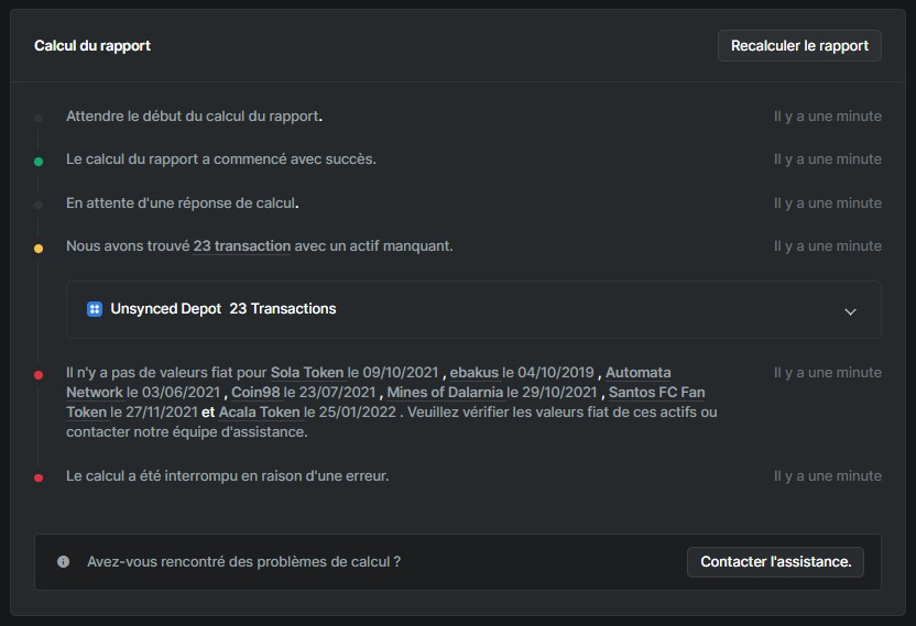 Erreurs calculs Erreurs calculs
