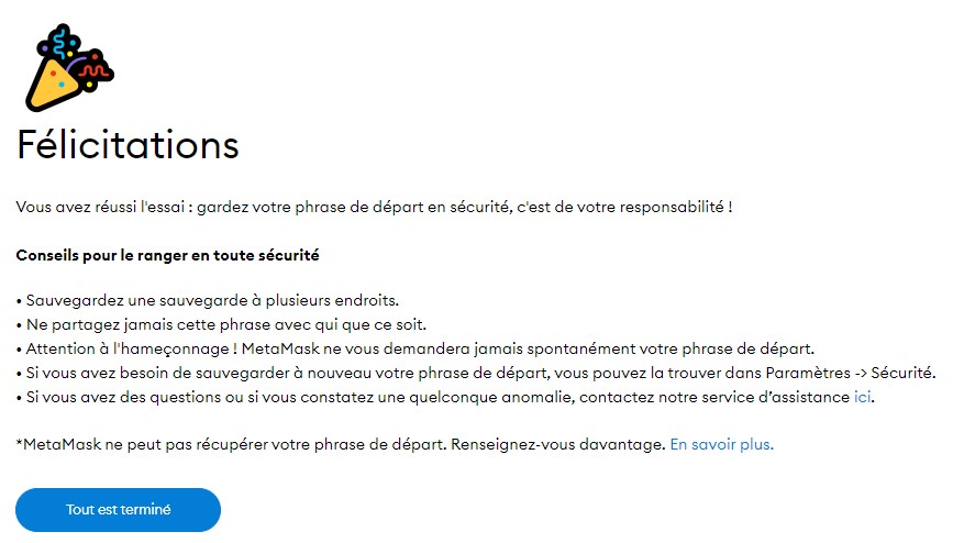 Félicitations