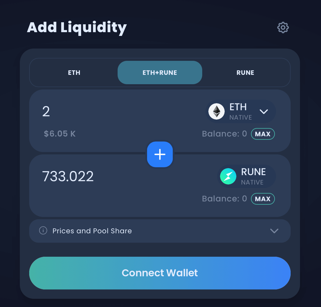 Déposer de la liquidité dans une pool (méthode symétrique) Déposer de la liquidité dans une pool (méthode symétrique)