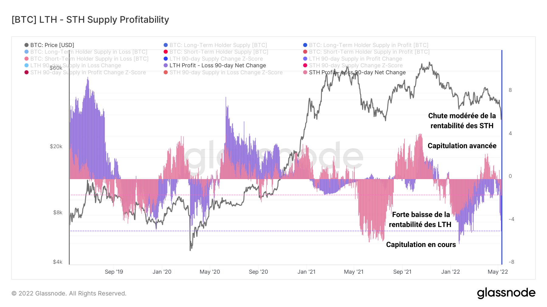 BTC STH - LTH Rentabilité 100522 BTC STH - LTH Rentabilité 100522