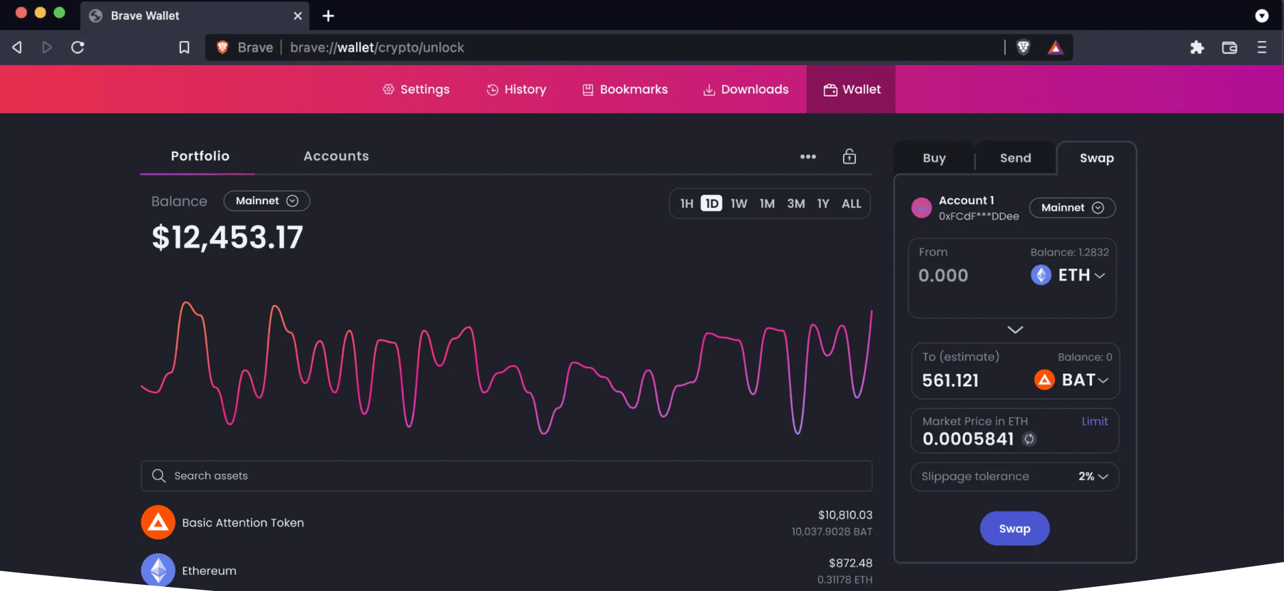 Aperçu du Brave Wallet sur le navigateur crypto Brave Aperçu du Brave Wallet sur sur le navigateur crypto Brave