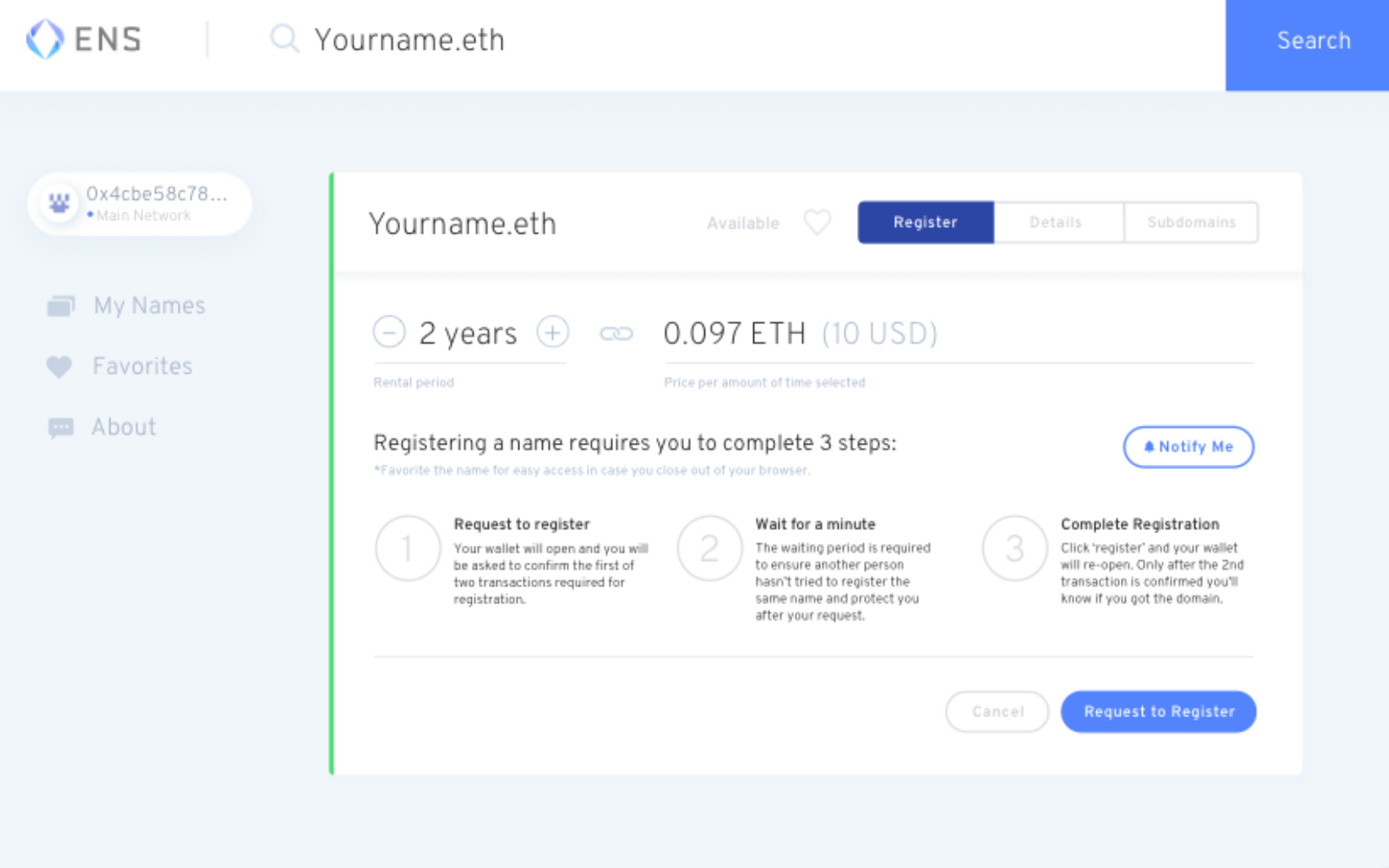 Aperçu d'Ethereum Name Service (ENS) Aperçu d'Ethereum Name Service (ENS)