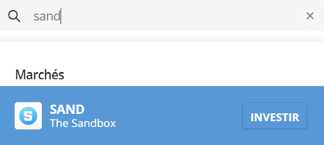 eToro SAND The Sandbox