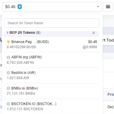 Tokens frauduleux sur la BNB Chain
