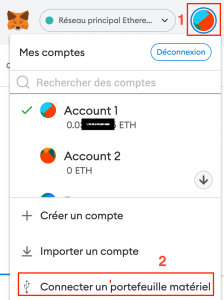 Connecter Ledger à un Metamask