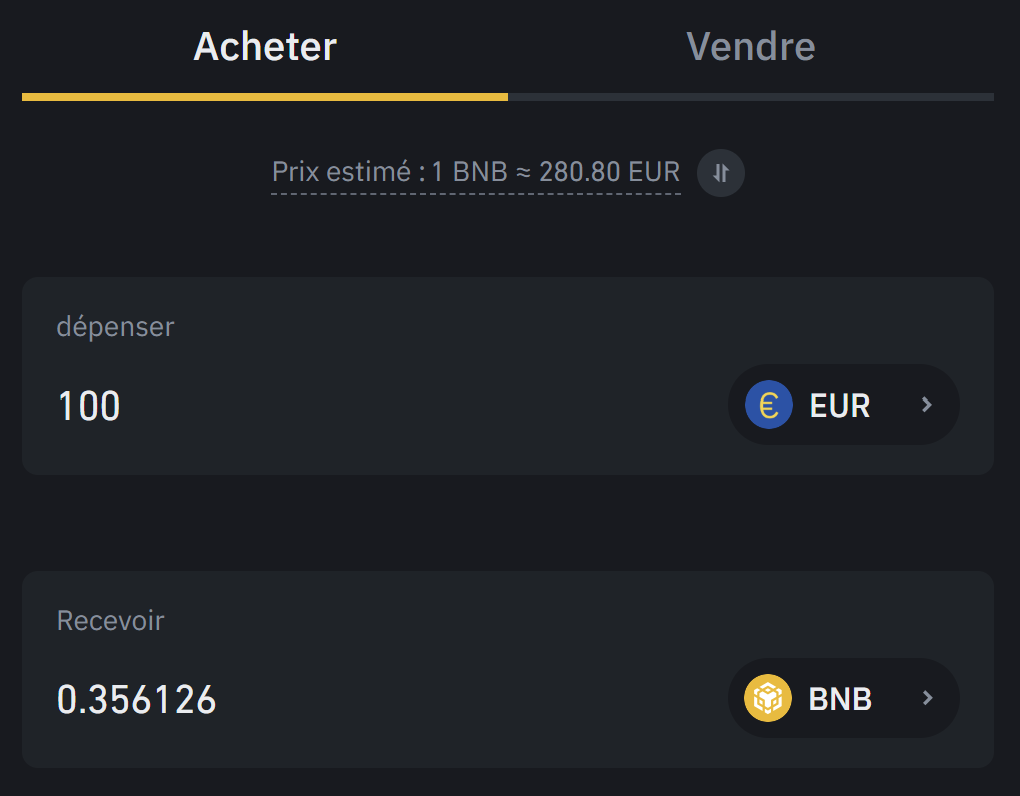 Acheter BNB Binance Carte Bancaire