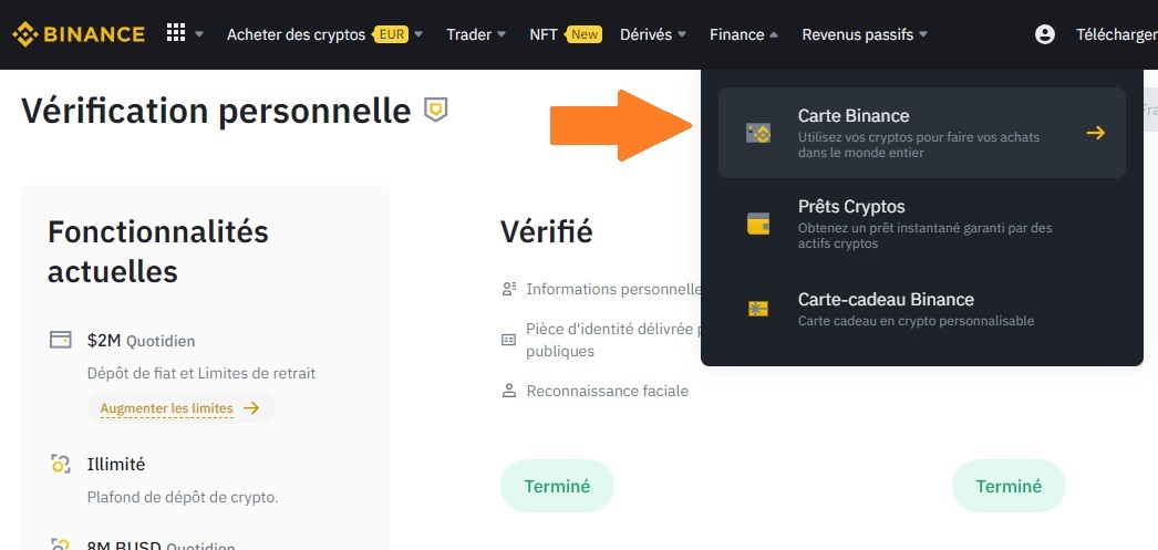 Carte Binance PC Carte Binance PC