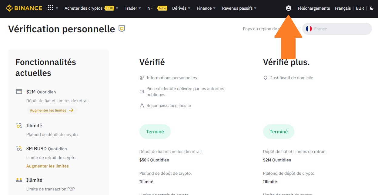 Vérification Binance Vérification Binance
