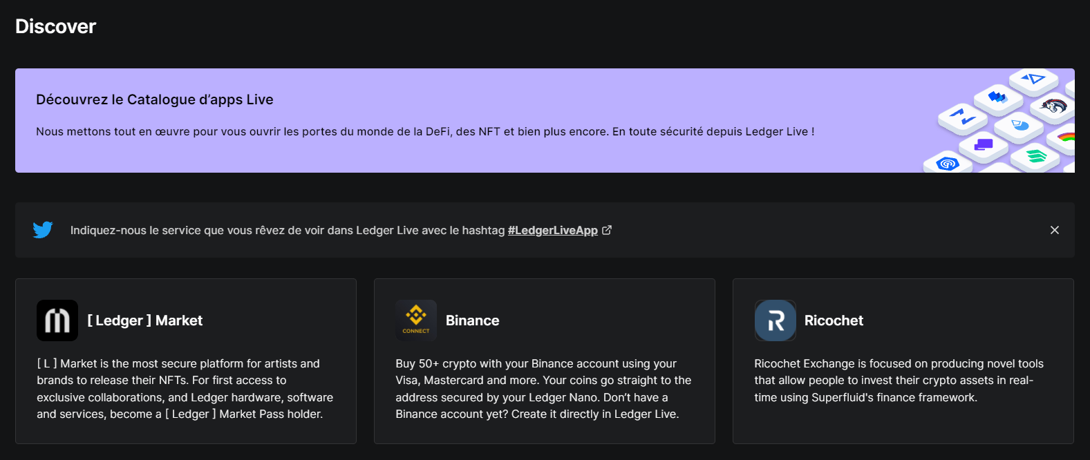 Discover Ledger Live