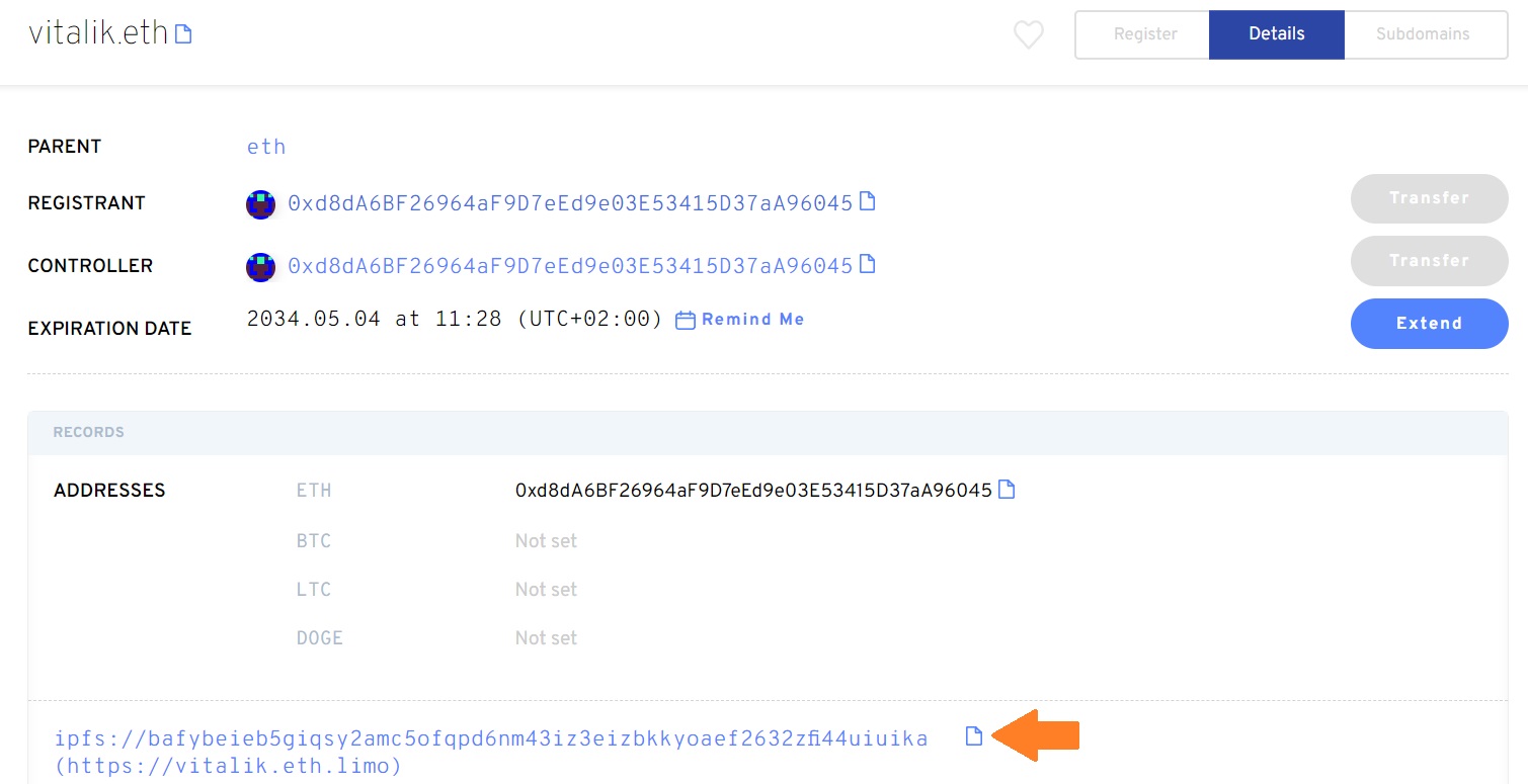 Vitalik ENS Vitalik ENS