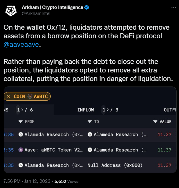 Arkham Intelligence Alameda Research Aave Arkham Intelligence Alameda Research Aave
