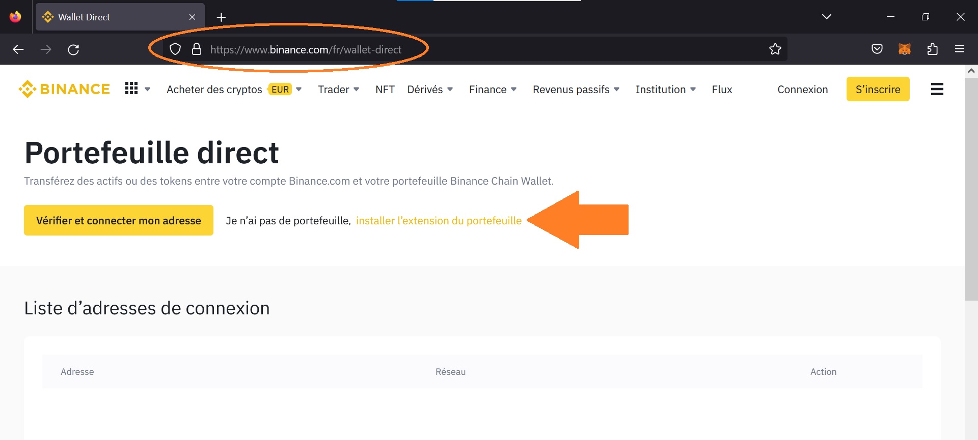 Wallet Direct Binance