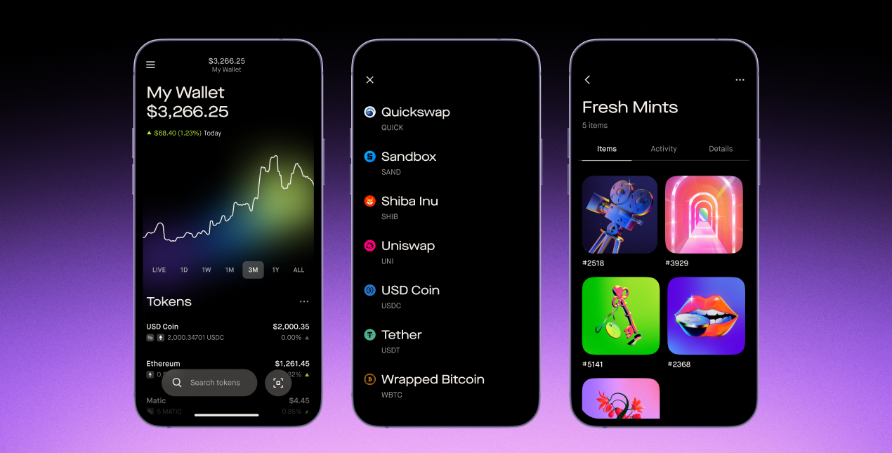 Apperçu wallet Robinhood