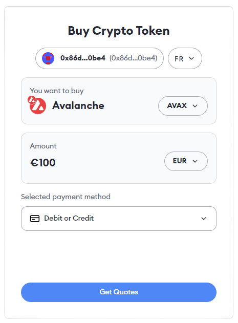 Choix crypto MetaMask Choix crypto MetaMask
