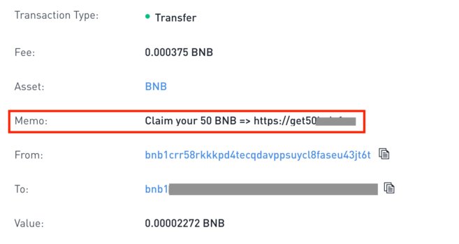 Dusting Attack BNB Dusting Attack BNB