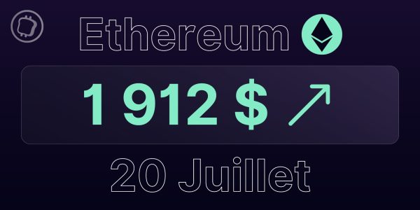 Ethereum à 1912 $ le 20 juillet 2023 – Toujours en range, l'ETH pourrait baisser encore dans les prochains jours