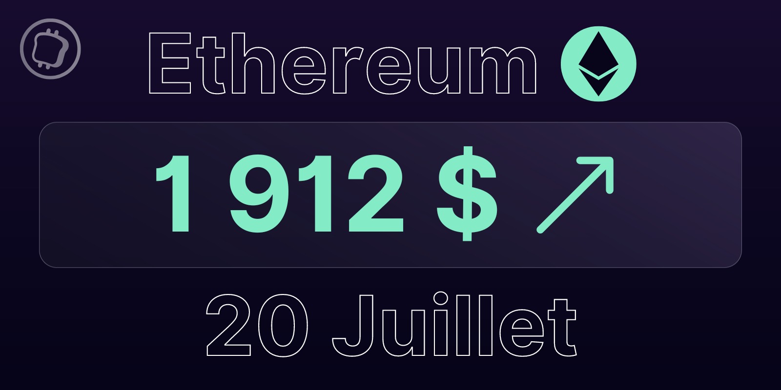 Ethereum à 1912 $ le 20 juillet 2023 – Toujours en range, l'ETH pourrait baisser encore dans les prochains jours