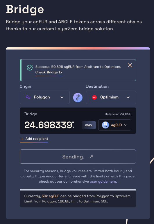 bridge agEUR polygon vers optimism bridge agEUR polygon vers optimism