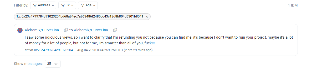 Message hacker Alchemix Message hacker Alchemix