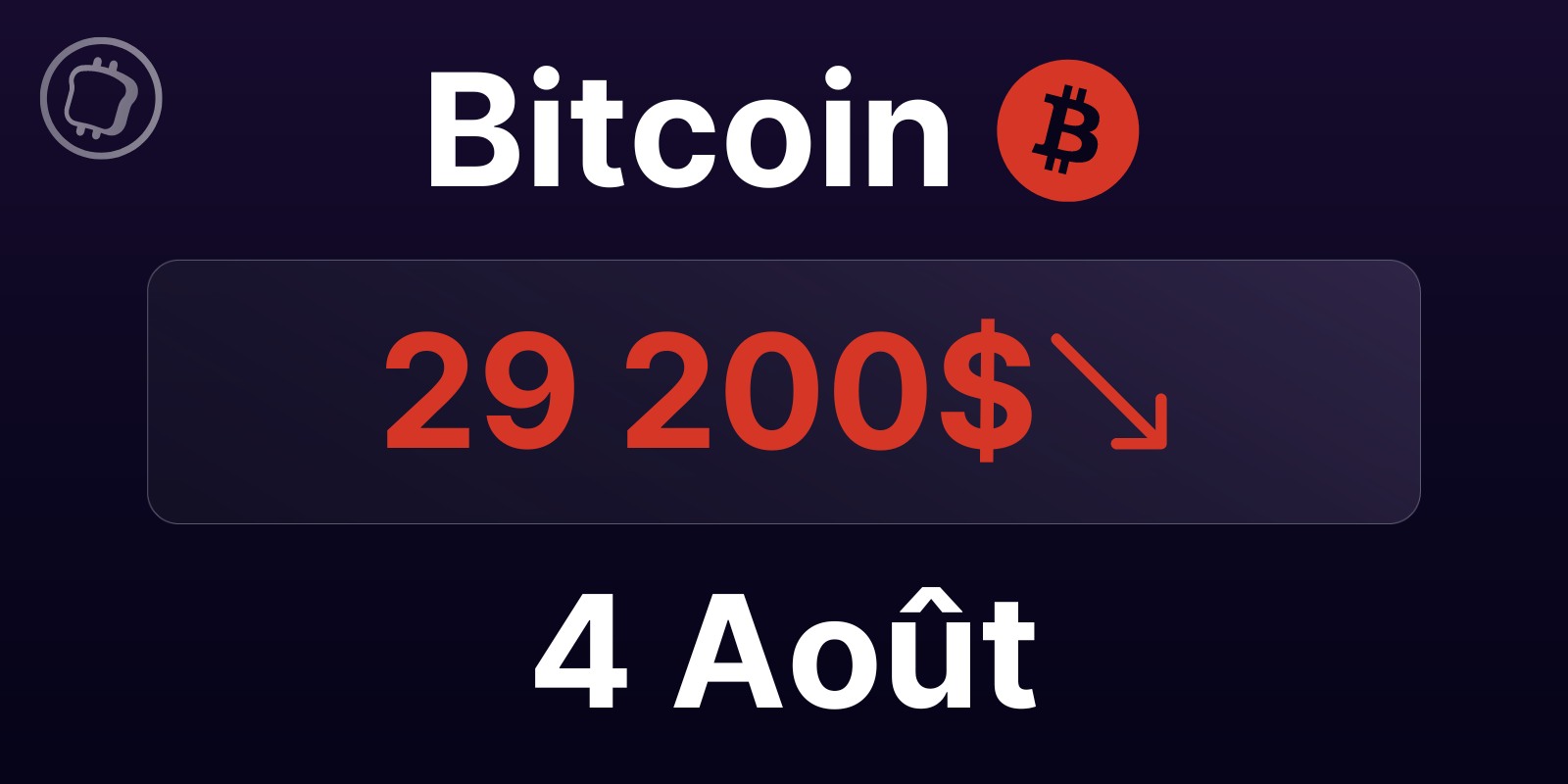 Le Bitcoin peine à regagner les 30 000 $, nouvelle chute à prévoir ? Analyse du BTC le 4 août 2023
