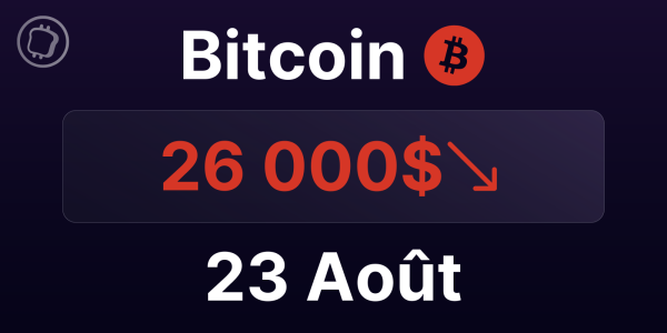 Le Bitcoin reste stable à 26 000 $, la correction va continuer ? Analyse du BTC le 23 août 2023