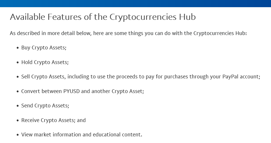 PayPal crypto hub