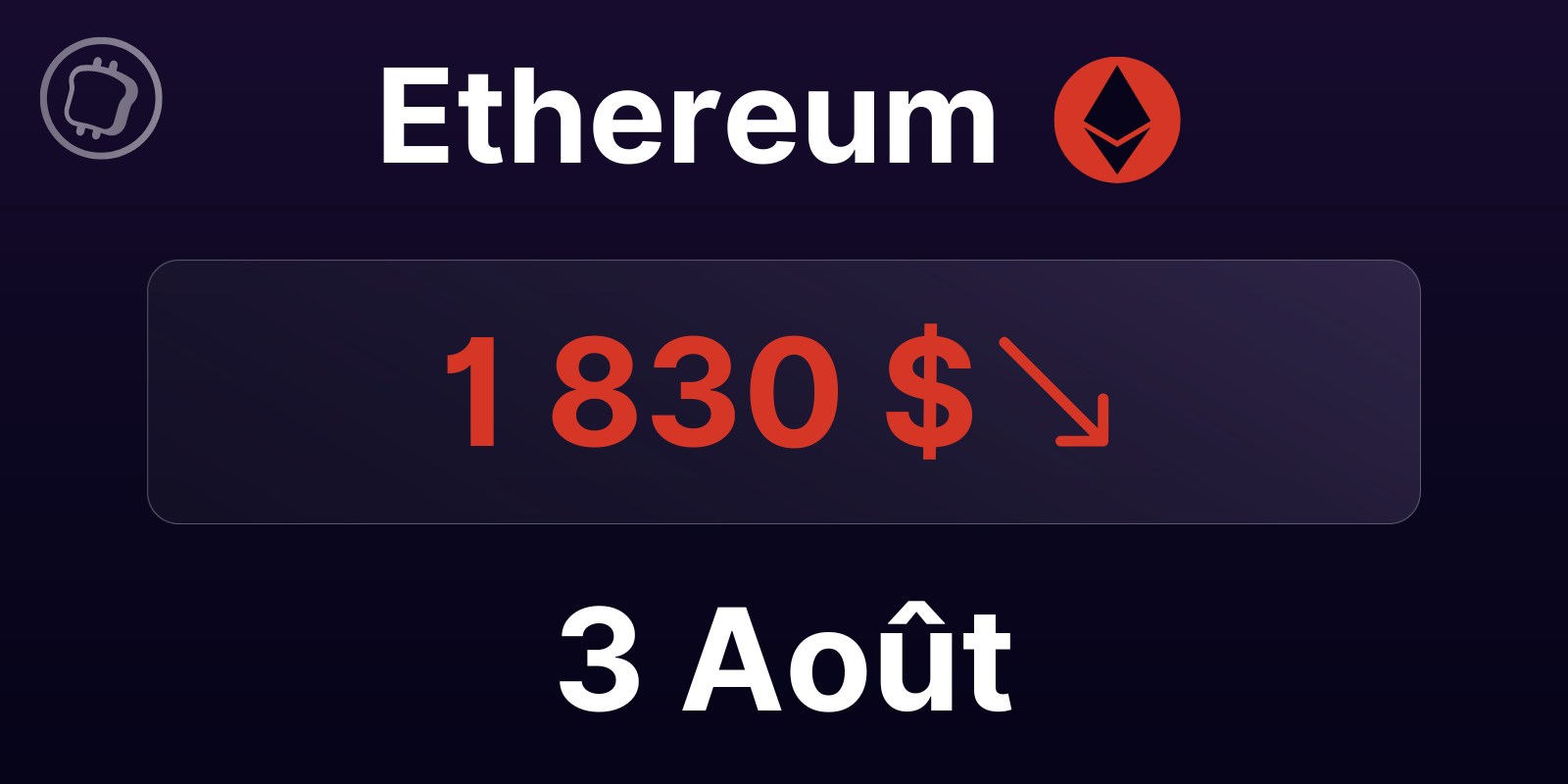 L'Ethereum réalise sa plus mauvaise performance de l'année – Analyse ETH du 3 août 2023