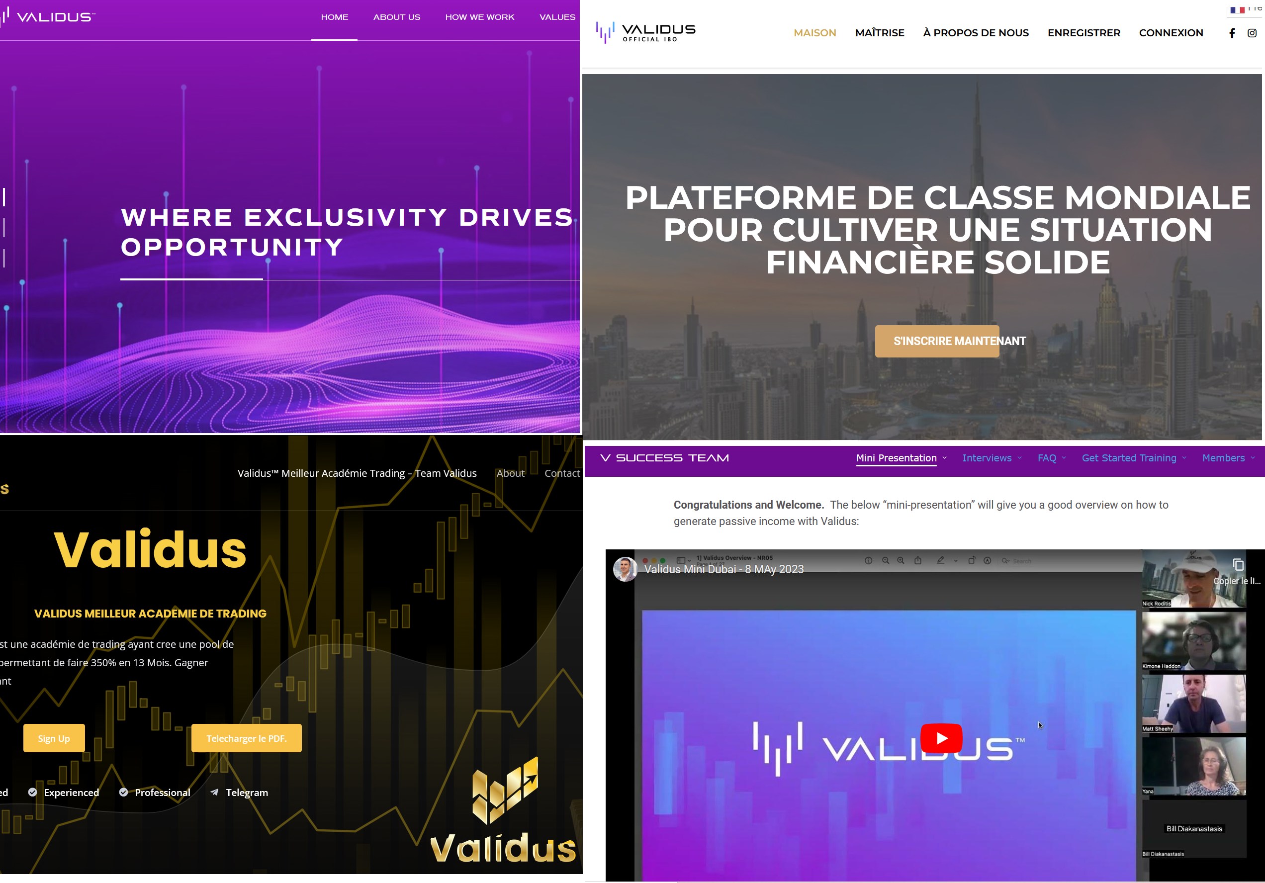 Validus sites arnaque