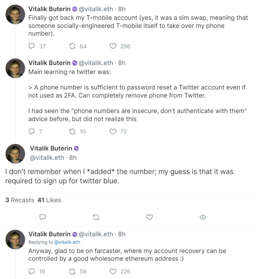 Explications de Vitalik Buterin sur Warpcast Explications de Vitalik Buterin sur Warpcast